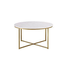 Daisy Faux Marble And Gold Round Coffee Table By Desert Fields Walmart Com Round Gold Coffee Table Gold Coffee Table Coffee Table