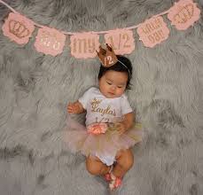 Half Birthday Banner 6 Months Old Banner Glitter Banner 1 2 Etsy Half Birthday Baby 6 Month Baby Picture Ideas Half Birthday