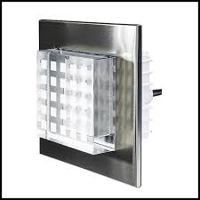 Led Step And Wall Light 12v Low Voltage Crystal Stainless Steel Recessed Brick Contemporary Metal Glass Exterior Wall Sconces Modern Contemporary Exterior Wall Lights Exterior Wall Lights Fabby Com