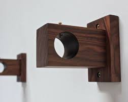Curtain Holders Curtain Rod Holders Modern Wood Brackets Etsy In 2021 Wooden Curtain Rods Wood Curtain Rods Curtain Rod Holders