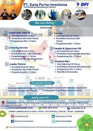 Portal informasi lowongan kerja terbaru daerah cikarang bekasi, karawang, bogor, jakarta, dan tangerang untuk lulusan sma/smk dan d3/s1 semua jurusan. Lowongan Kerja Pt Dana Purna Investama Berbagai Posisi Agustus 2019 Loker Swasta