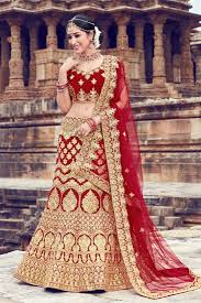 Buy Red Velvet Fabric Wedding Wear Lehenga Choli With Embroidery Work Online From India At Discounted Prices Bridal shop in surat, gujarat. buy sarees online uk