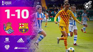 Las imágenes de la semifinal de la supercopa de españa entre la real sociedad y el fc barcelona. Resumen R Sociedad 1 10 Fc Barcelona Final Supercopa De Espana Femenina Youtube
