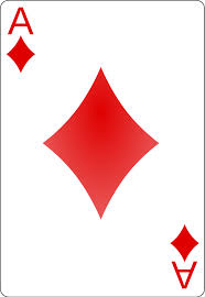 An ace is a playing card, die or domino with a single pip.in the standard french deck, an ace has a single suit symbol (a heart, diamond, spade, or club) located in the middle of the card, sometimes large and decorated, especially in the case of the ace of spades.this embellishment on the ace of spades started when king james vi of scotland and i of england required an insignia of the printing. File Ace Of Diamonds Svg Wikimedia Commons