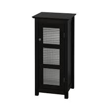 Elegant Home Fashions Cape Cod 13 1 2 In W X 30 1 2 In H X 13 In D Bathroom Linen Storage Floor Cabinet With Glass Door In Espresso Hd16216 The Home Depot