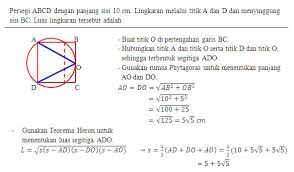 Bangun datar adalah bidang datar yang dibatasi oleh garis lurus atau garis lengkung. Soal Dan Pembahasan Geometri Lingkaran Dan Persegi 1 2 Istana Mengajar