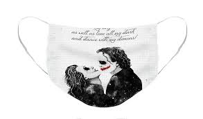A doll that's pink and light. Joker And Harley Quinn And Quote Face Mask For Sale By Mihaela Pater