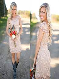 Short Bridesmaid Dress Champagne Bridesmaid Dress Bridesmaid Dress With Lace Dress With Cowboy Boots Country Style Bridesmaid Dresses Pd2187 Country Bridesmaid Dresses Country Style Bridesmaid Dresses Short Lace Bridesmaid Dresses