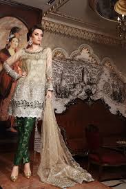 Maria B Bd 901 Gold Green Mbroidered Wedding Edition 2017 Price In Pakistan Famous Brand Onlin Chiffon Collection Pakistani Bridal Dresses Sparkly Prom Dresses