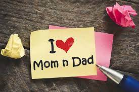 I Love Mom And Dad Note Stock Photo By C Roobcio 63837933