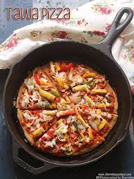 Tawa Pizza Recipe Without Oven Stove Top Pan Pizza No Yeast Pizza Recipe Sharmis Passions Recipe Pizza Recipe Without Oven Recipes Indian Snack Recipes