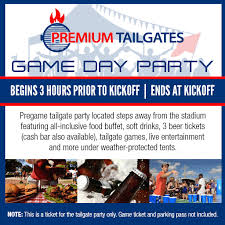 premium tailgate game day party atlanta falcons vs