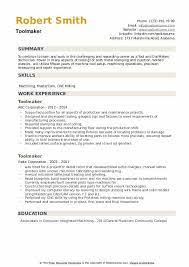 Is located in gadsden, al, united states and is part of the fabricated metal product manufacturing industry. Toolmaker Resume Samples Qwikresume