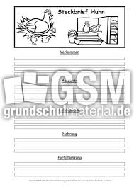 Testberichte zu vorlage huhn analysiert. Steckbriefvorlage Huhn Steckbrief Sw Steckbriefvorlagen Vogel Tiere Sachthemen Hus Klasse 3 Grundschulmaterial De