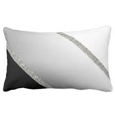Modern Monochrome Black White Girly Color Block Lumbar Pillow Throwpillows Decorativepillows Zazzle Modern Monochrome Throw Pillows Decorative Throw Pillows