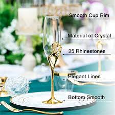 Champagne glasses | available online at great prices on takealot.com, south africa's leading online store. 2 Piece Wedding Crystal Champagne Glass Set Flute Glasses Wine Glass For Wedding Gift Glasses Gold Champagne Glasses 201 300 Ml Other Glass Aliexpress