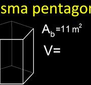 Volumen de un Prisma pentagonal , formula