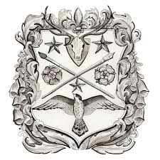 Black And White Coat Of Arms Zambia My Personal Coat Of Arms Little Brightness Design Illustration Drawing Ink Stag Deer Antlers Falcon Bird Ta Illustration Art Inspiration Inspiration