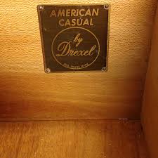 Mid Century Modern 1952 Drexel Dresser Chest Tallboy Vintage Casual American Vintage Casual Drexel Dresser American Casual