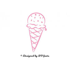 Cest lete pour la petite souris et elle veut manger une glace bien fraiche. Applique Cornet De Glace A Thermocoller Design By Bv Fonts
