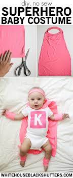 Make A No Sew Diy Superhero Costume For Your Little One Michaelsmakers White House Black Shutters Baby Superhero Diy Baby Costumes Diy Superhero Costume