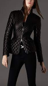 Women Burberry Leather Jacket Peplum Leather Jacket Leather Jackets Women