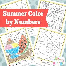 Free flashcards, worksheets, coloring pages, and more! Summer Color By Number Worksheets Itsybitsyfun Com
