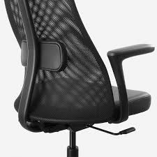 Jarvfjallet Office Chair With Armrests Glose Black Ikea Office Chair Black Office Chair Work Space Chair