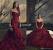 Beautiful Red And Black Wedding Dress