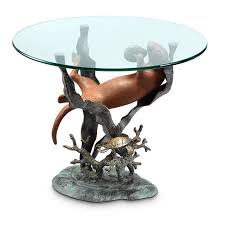 Maybe you would like to learn more about one of these? Brass Aluminum Metal Glass Top Sculptured Tables Crystal Fox Gallery