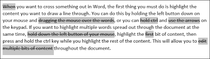 How To Draw A Line Through Words In Microsoft Word