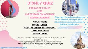 Can you guess the disney pixar movie? Disney Quiz 8pm Sunday 10th May Gemma Summer Youtube