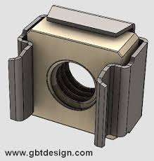 Cage Nut In Server Rack Rail 3d Cad Model Library Grabcad