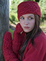 Pill Box Hat With Mittens Mittens Pattern Knitted Hats Mittens