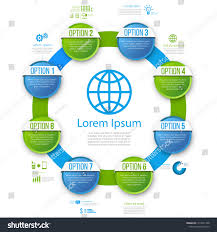 infographics ring round style chart menu royalty free