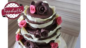 Du möchtest deine hochzeitstorte selber machen? 3 Stockige Torte Verlobungstorte Mit Schokoladen Modelliermasse Hochzeitstorte Ohne Fondant Youtube