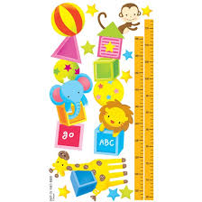 Animal Height Chart Kids Wall Stickers