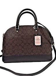 Black And Brown Coach Purse Tan Coach Purse Coach Sierra Satchel Signature Coated Canvas Handbag Brown Black Tan Coach Purse Tancoach Coac Satchel Bags Coach Purses Coach Satchel