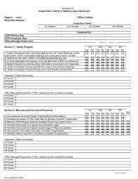 The specific inspection requirements are found in table 1 and table 2 of the b30.16 standard, which are reprinted below with written permission from asme. Quarterly Safety Inspection Checklist