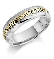 Irish Wedding Ring Ladies White And Yellow Gold Celtic Knot Wedding Band At Irishshop Com Celco2004l Celtic Engagement Rings Celtic Engagement Rings Irish Celtic Wedding Rings