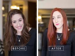At Home Hair Color Makeover From Brunette To Bold Red Change Hair Color Ash Blonde Hair Dye Vidal Sassoon Hair Color