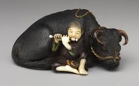 Netsuke Of Ox With Bokudo Japan Edo 1615 1868 Or Meiji Period 1868 1912 The Met Netsuke Art Ox