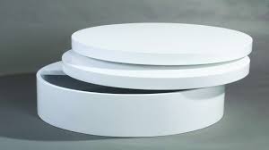 White coffee table with drawers uk. Round Swivel High Gloss White Coffee Table Homegenies