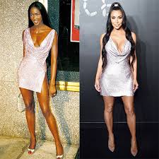 She was the recipient of a special icon award at the 2019. Kim Kardashian Copying Naomi Campbell S Style Pics Of Outfits Hollywood Life