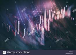 Close Up Of Abstract Business Chart Bars And Arrows On Dark