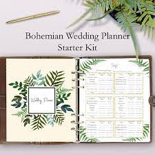 The Best Wedding Planning Binder Printables Binder Starter Kit For A Bohemian Wedding Thes Wedding Planning Binder Diy Wedding Planner Wedding Planner Book