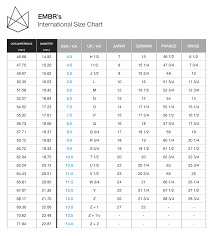 Mens Wedding Bands Ring Sizing Chart By Embr