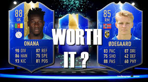 Fifa ratings goalkeepers stats portieri onana porteros mejores millenium migliori ufficiali overall player fifa21 gk ea fifaultimateteam. Fifa 19 Tots Onana Odegaard Review 88 Tots Onana 85 Odegaard Review Ultimate Team Youtube