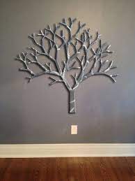 Tree Metal Wall Art Silver Wall Decor Tree Art Metal Art Metal Wall Decor Wall Art Large Metal Wall Art Tree Of Life Art
