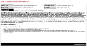 Mission to nigeria comprises of the embassy in abuja, fct, and the consulate general in lagos. Literacy Coordinator Job Letter Resume Template